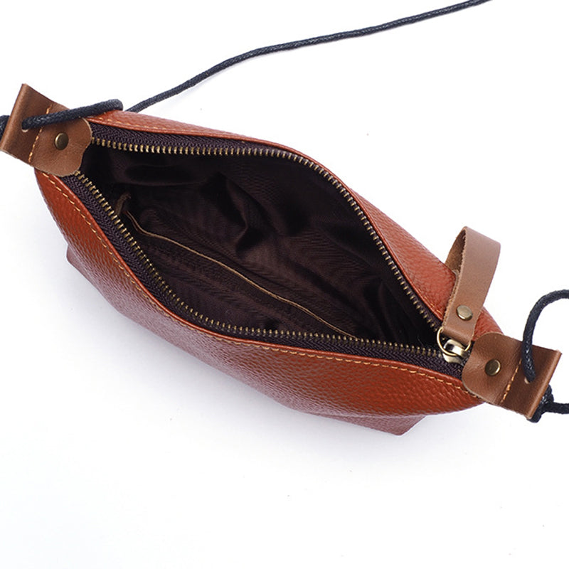277 Simple Stylish Cowhide Leather Women Crossbody Bag Cosmetic Phone Zipper Carrying Bag 277 Simple Stylish Cowhide Leather Women Crossbody Bag Cosmetic Phone Zipper Carrying Bag